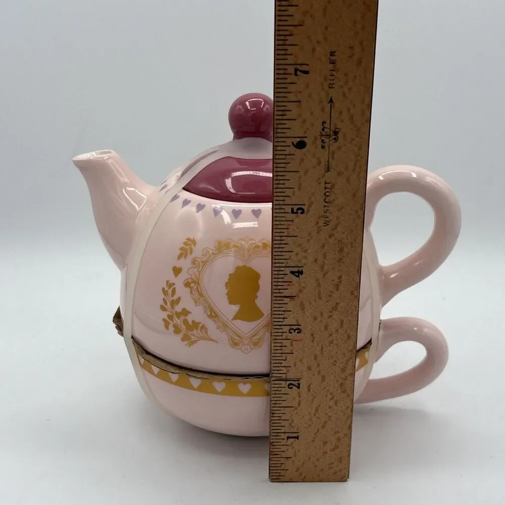 Netflix BRIDGERTON Regal Stacking Teacup & Teapot Gold Limited EUC - Never Used